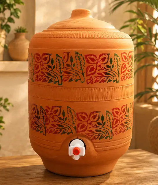 Clay Water Cooler With lid product photo
