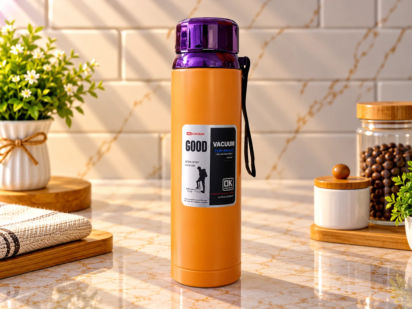 Imported Stainless Steel Bottle (1 liter) photo 2