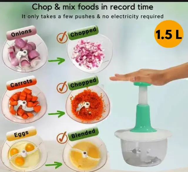 Hand Food Chopper 1.5 Ltr product photo