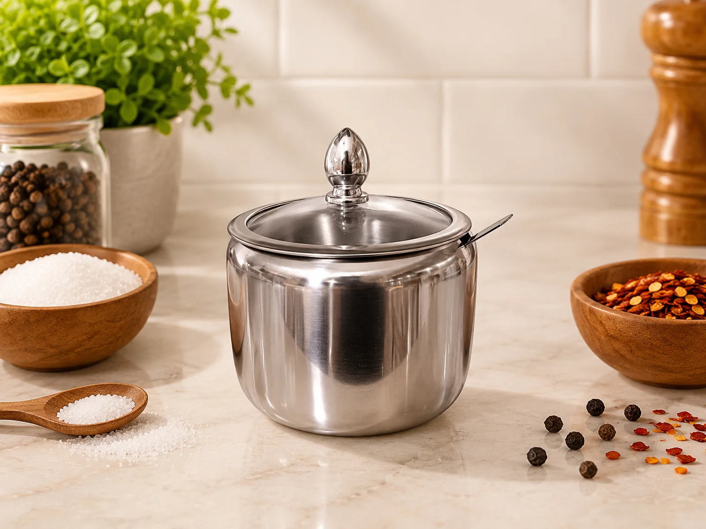 Sugar Pot (Stainless Steel) photo 1