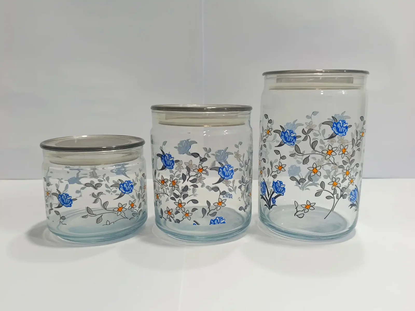 Airtight Jar Set White 3Pcs photo 3