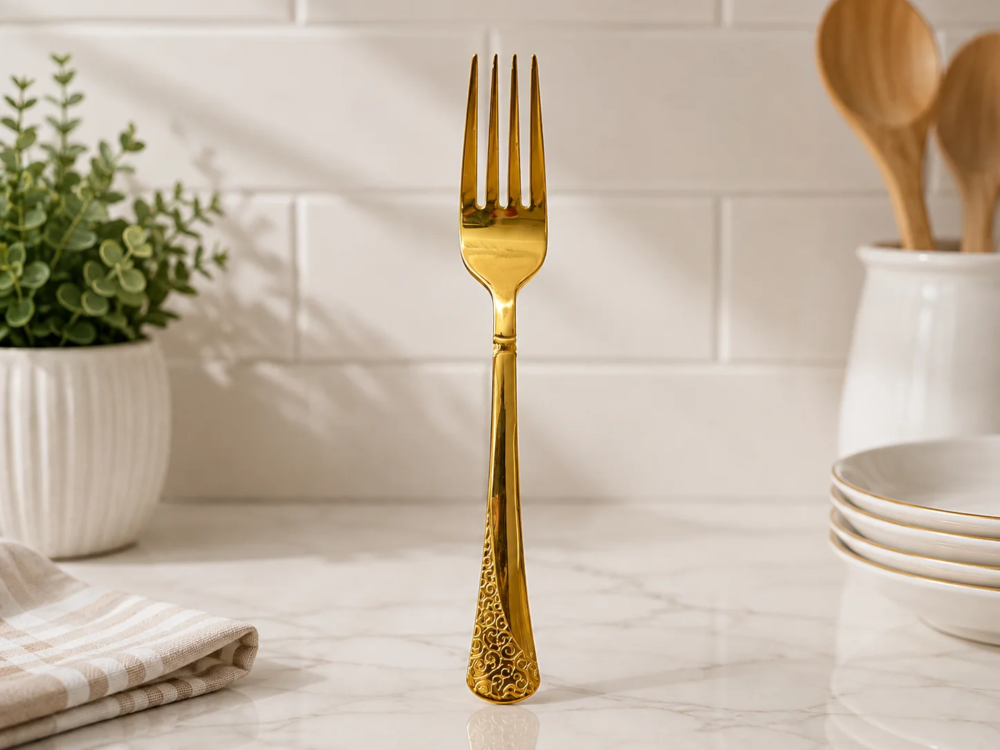 Gold Colored Forks (3pcs) photo 1