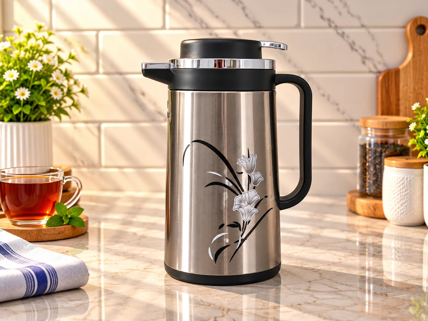 Tea Thermos Flower photo 1