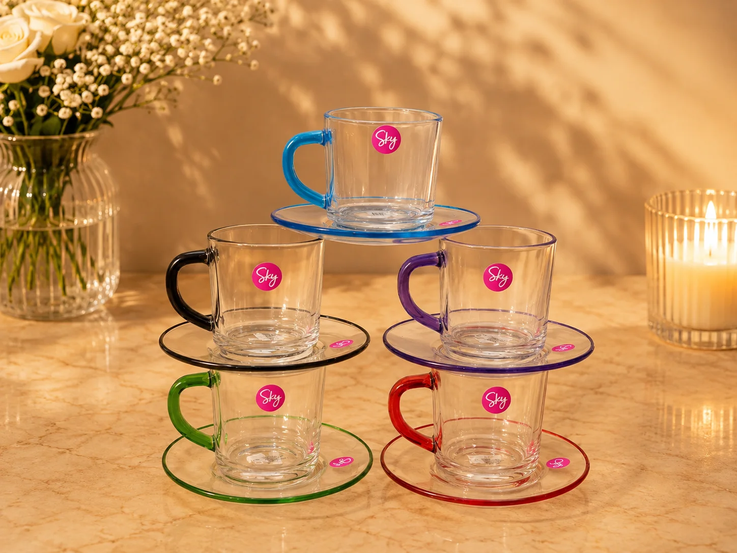 Tea Set Diff. Colors (6+6 in same color) photo 7
