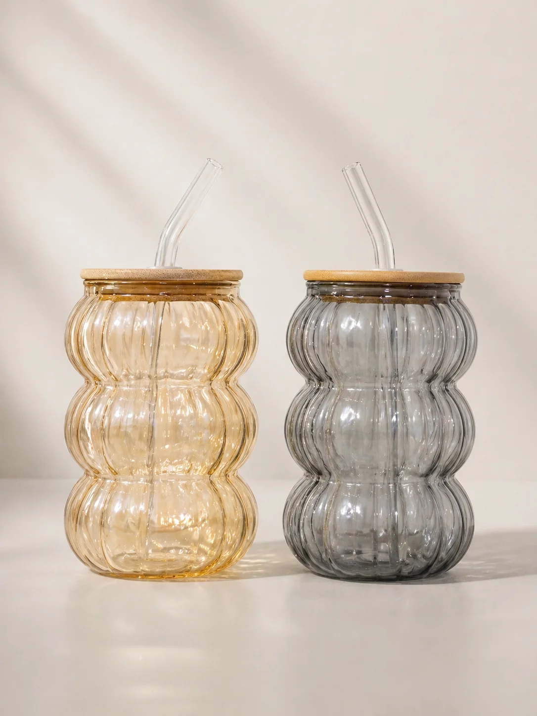 Sipper Glass Gold\Grey (wide) photo 1