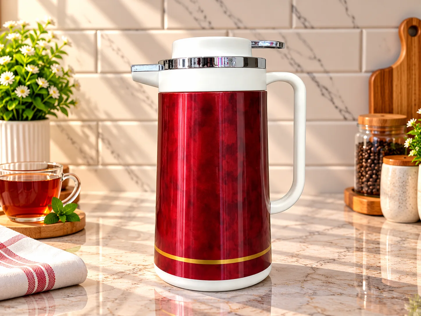 Tea Thermos (Steel Red) photo 1
