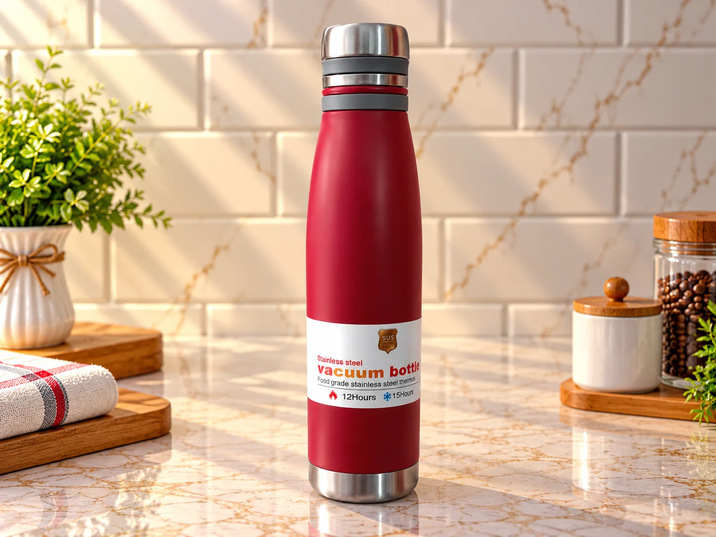 Imported Bottle stainless steel (Matte 1000ml) photo 2