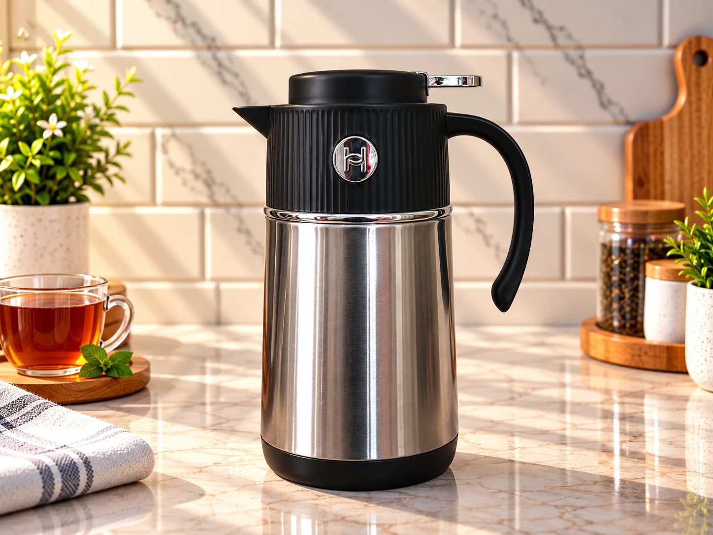 Tea Thermos (Black Silver) photo 1