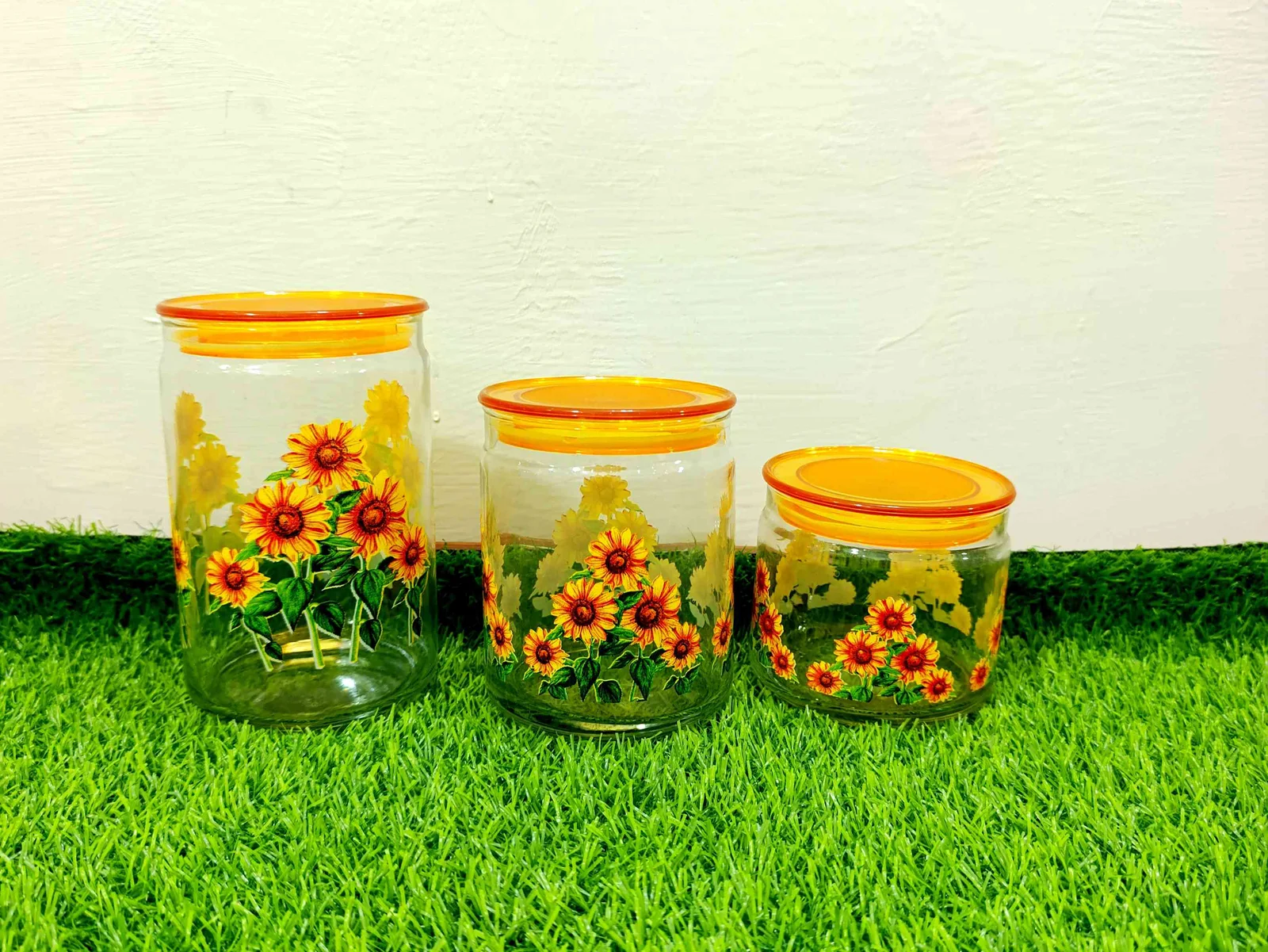 Airtight Jar Set Printed Yellow photo 2