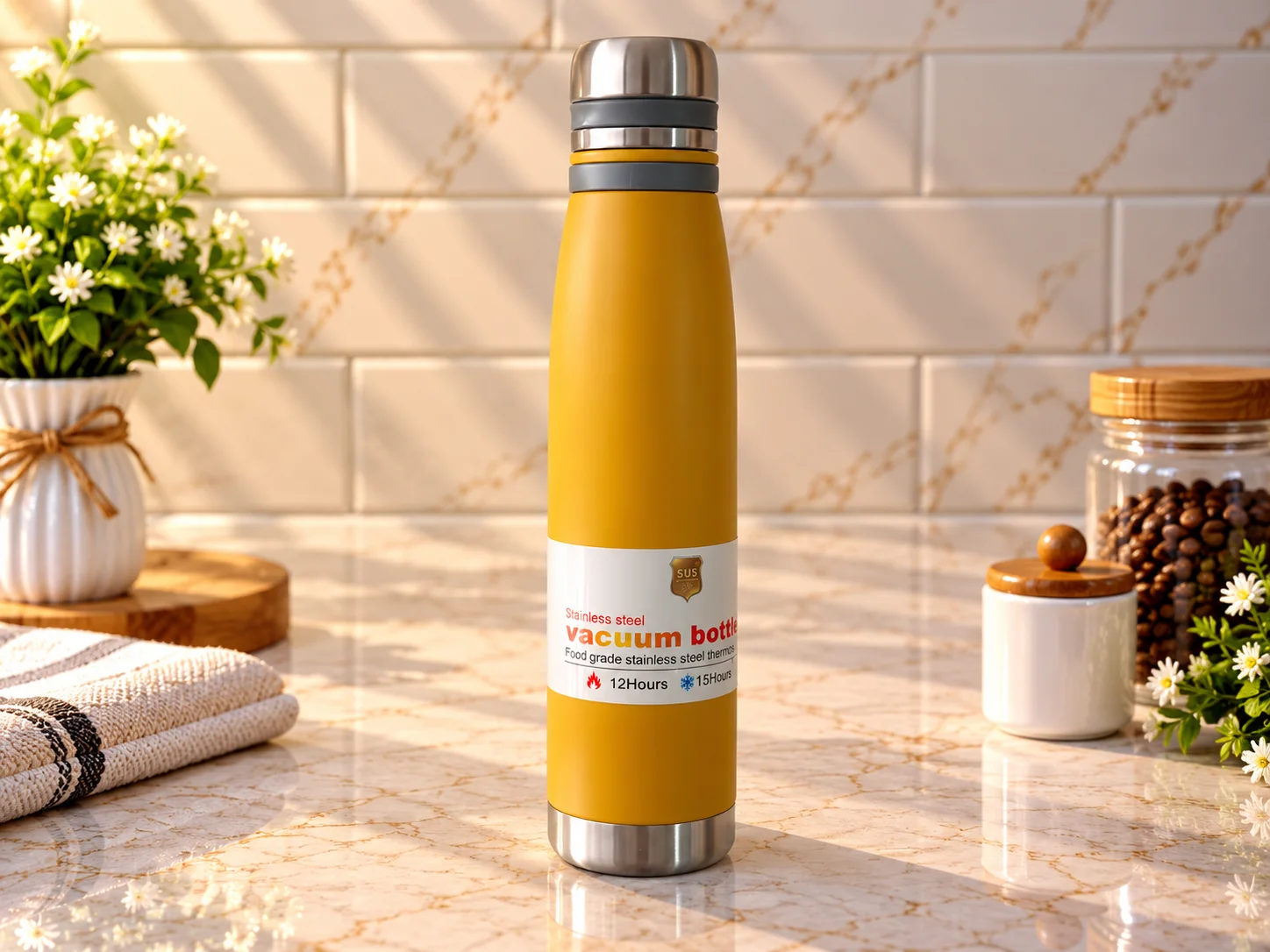 Imported Bottle stainless steel (Matte 1000ml) photo 3