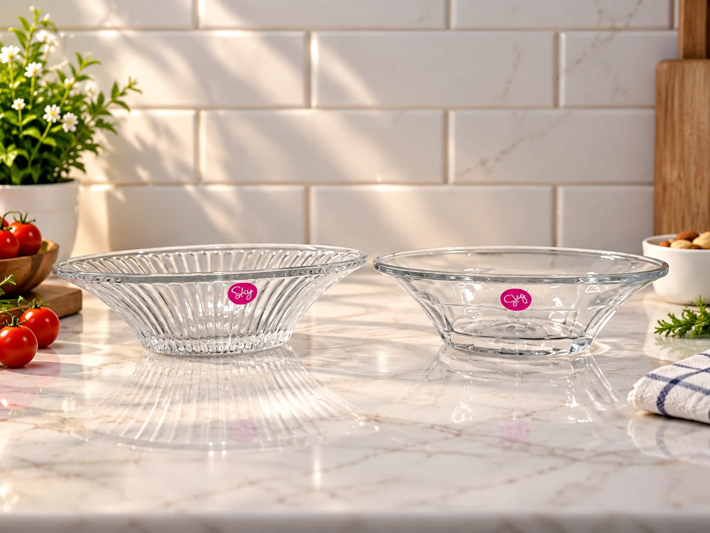 Oval Glass Bowl  (1pcs) photo 3