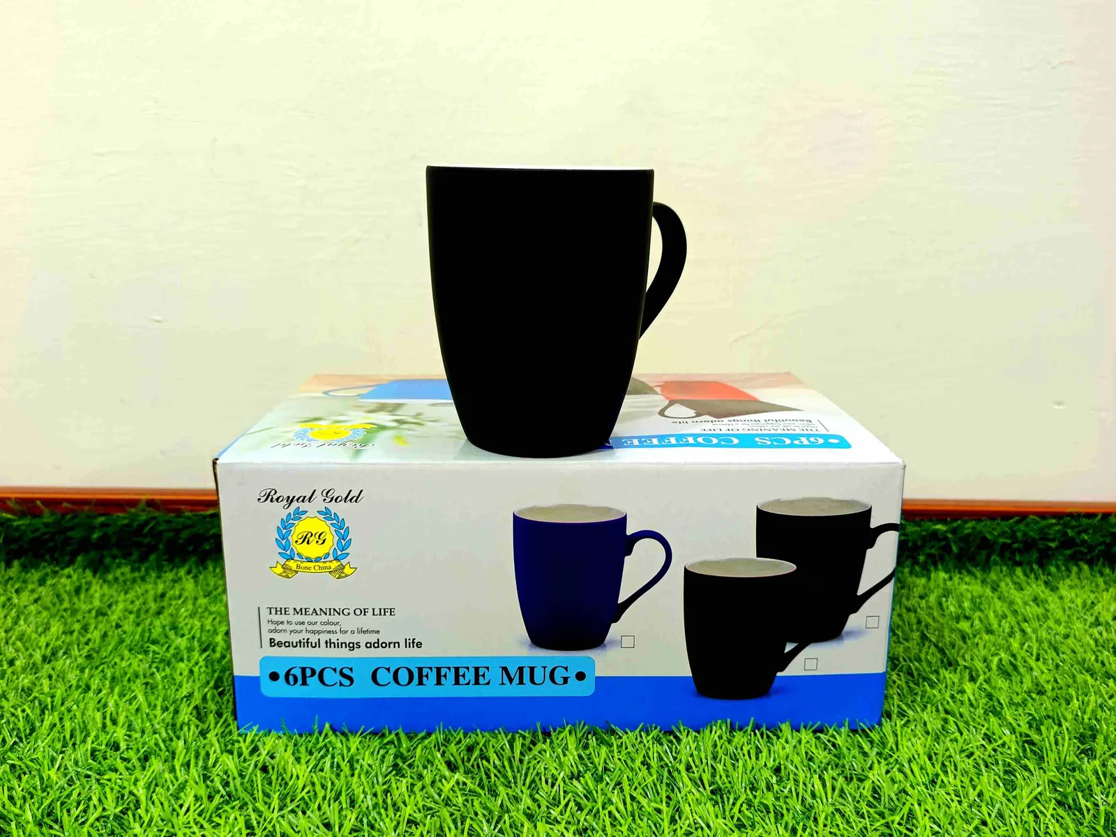 Matte Finish Bone China Mugs Diff-Colors (6pcs) photo 5