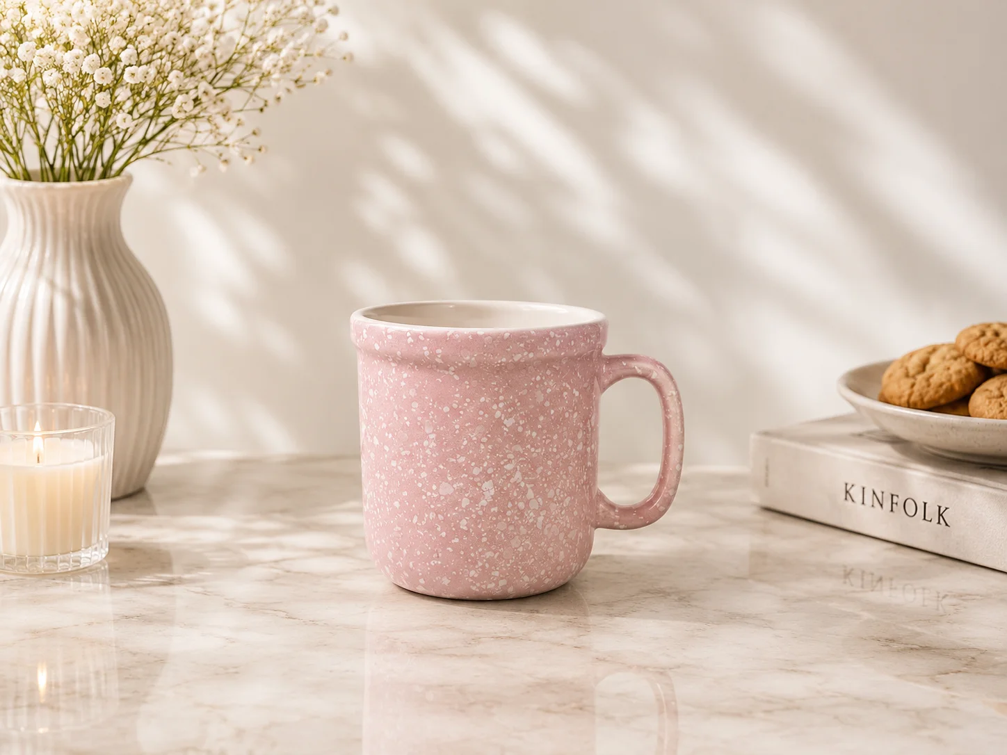 Pink Ceramic Cups (6-Pcs) photo 1