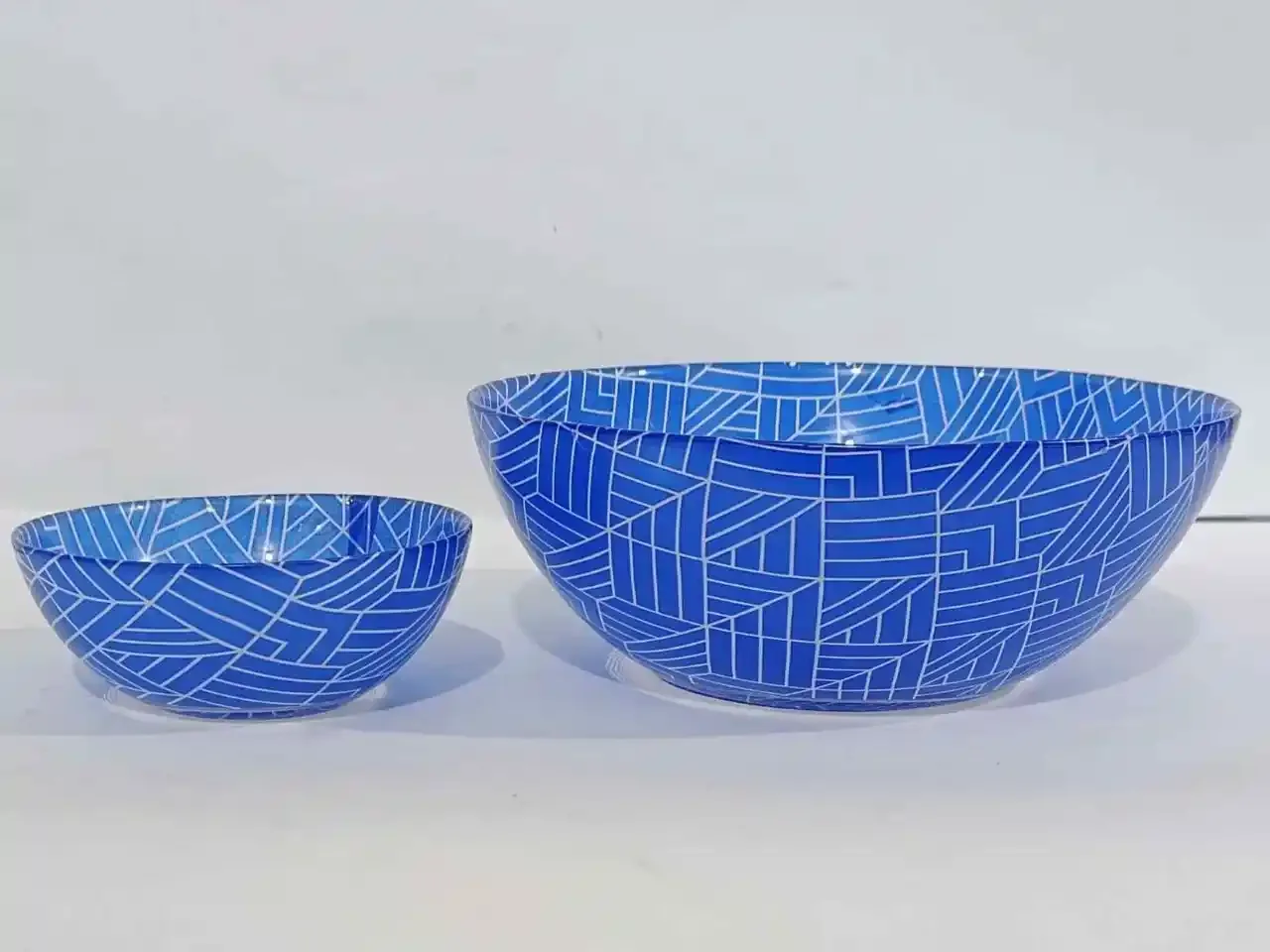 Bowl Set Printed Blue White 7 pcs photo 1