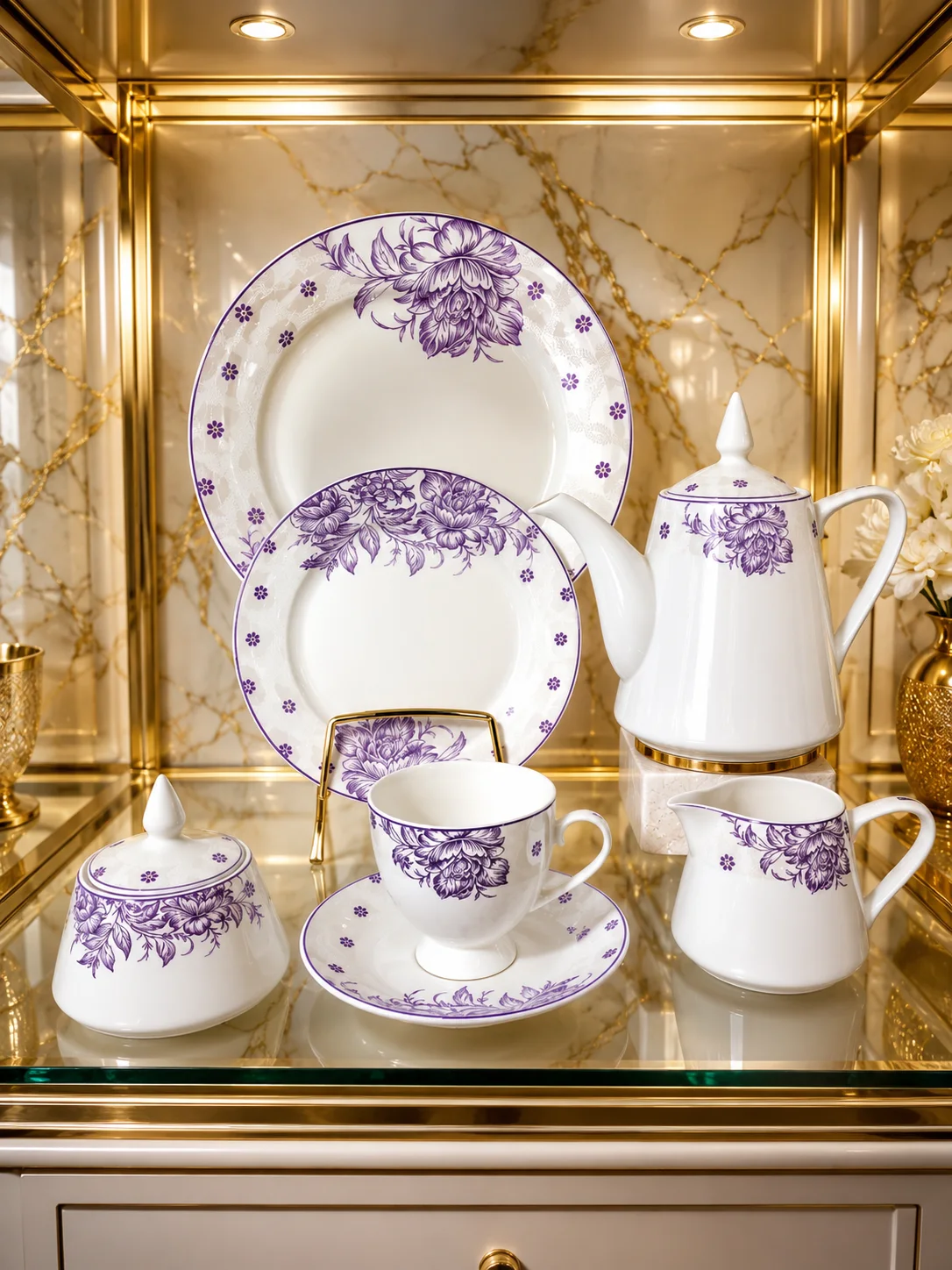 Tea Set Bone China (24 pcs) photo 1