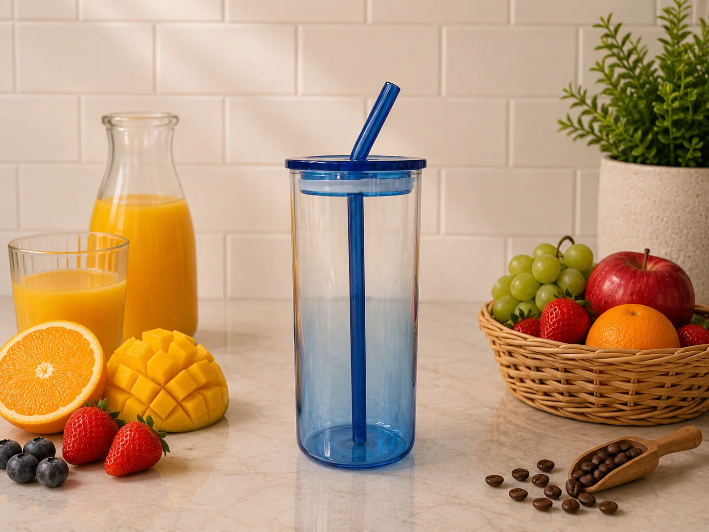 Glass Sipper (Blue Dual) photo 1
