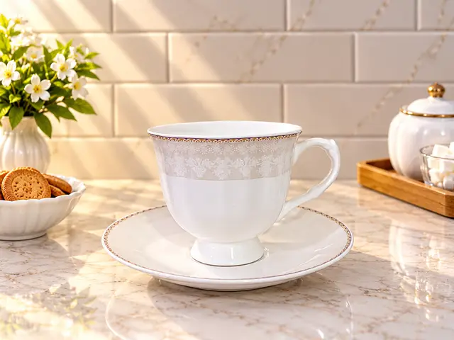 Tea Set Bone China (6+6) 3 product photo