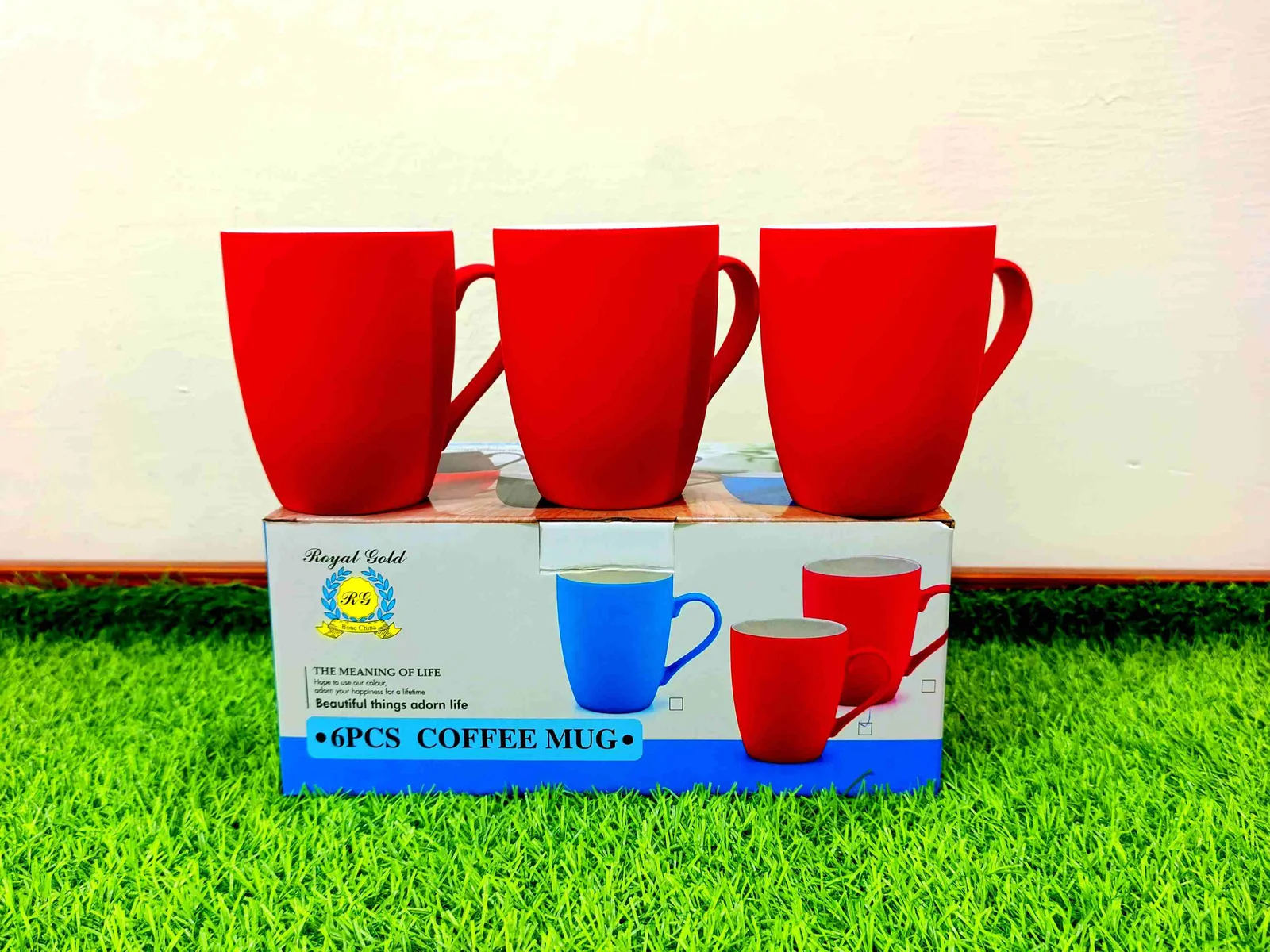 Matte Finish Bone China Mugs Diff-Colors (Royal Gold) (6pcs) photo 3