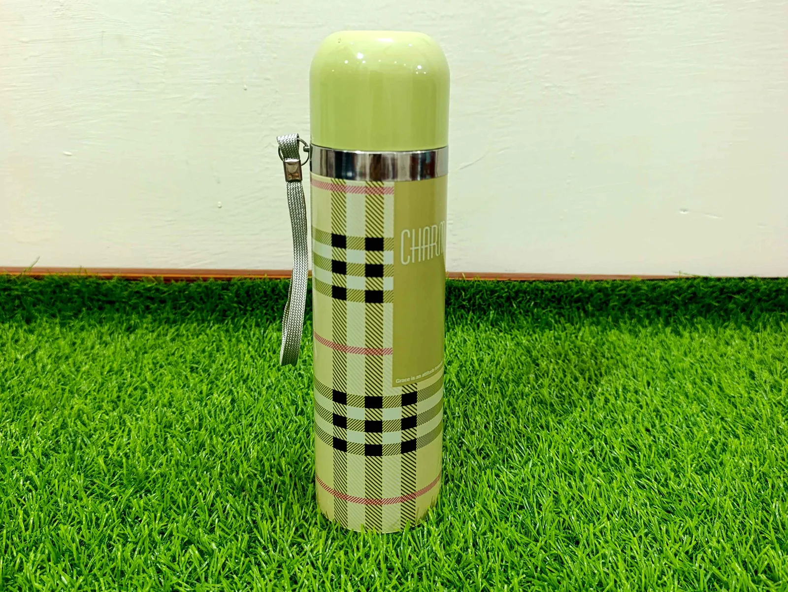 Water Bottle stainless steel (Light yellowish-green) photo 1