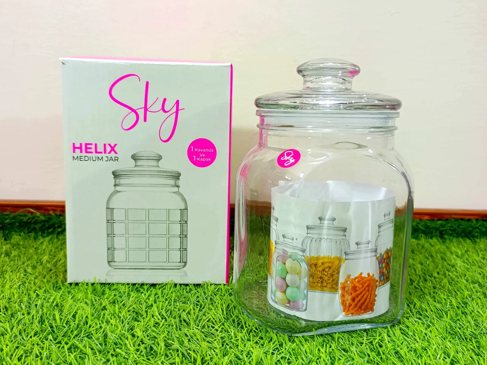  Airtight glass jar sky 4 (1700ml) photo 1