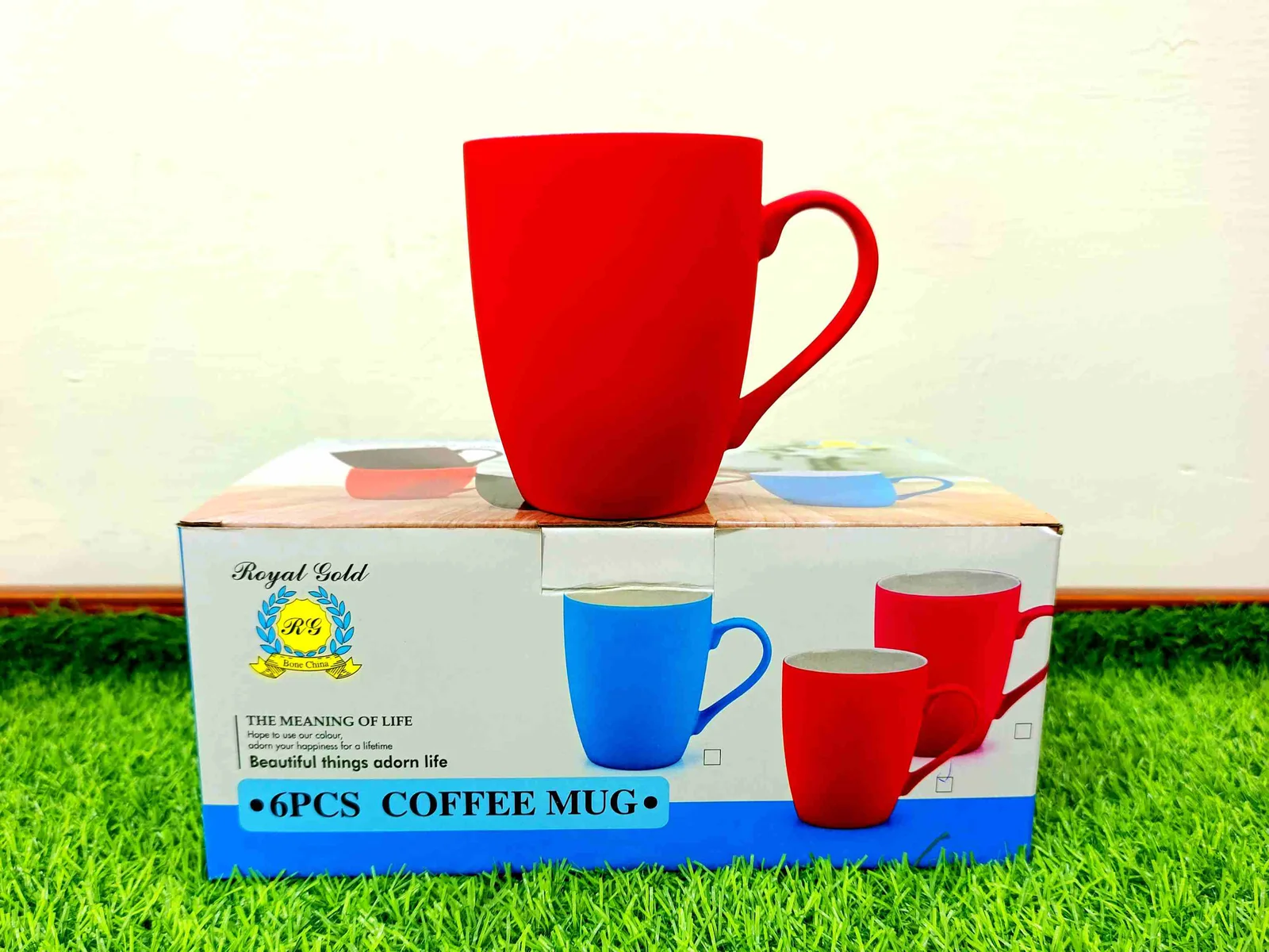 Matte Finish Bone China Mugs Diff-Colors (Royal Gold) (6pcs) photo 4