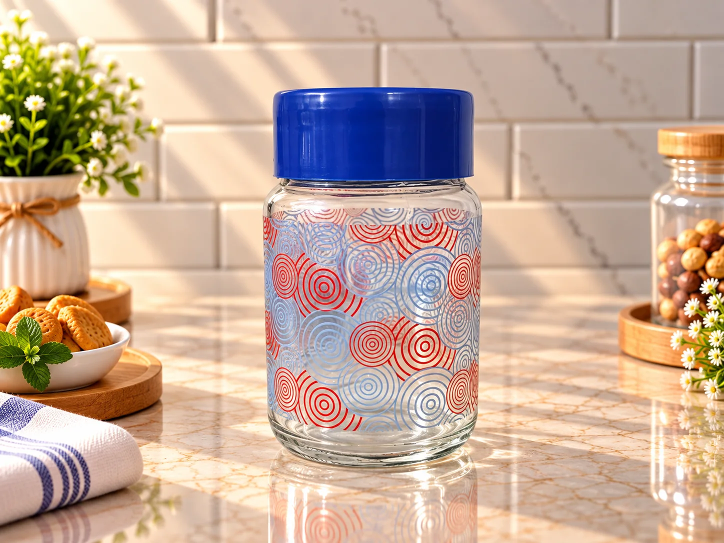 Printed Glass Jar (550ml) photo 3