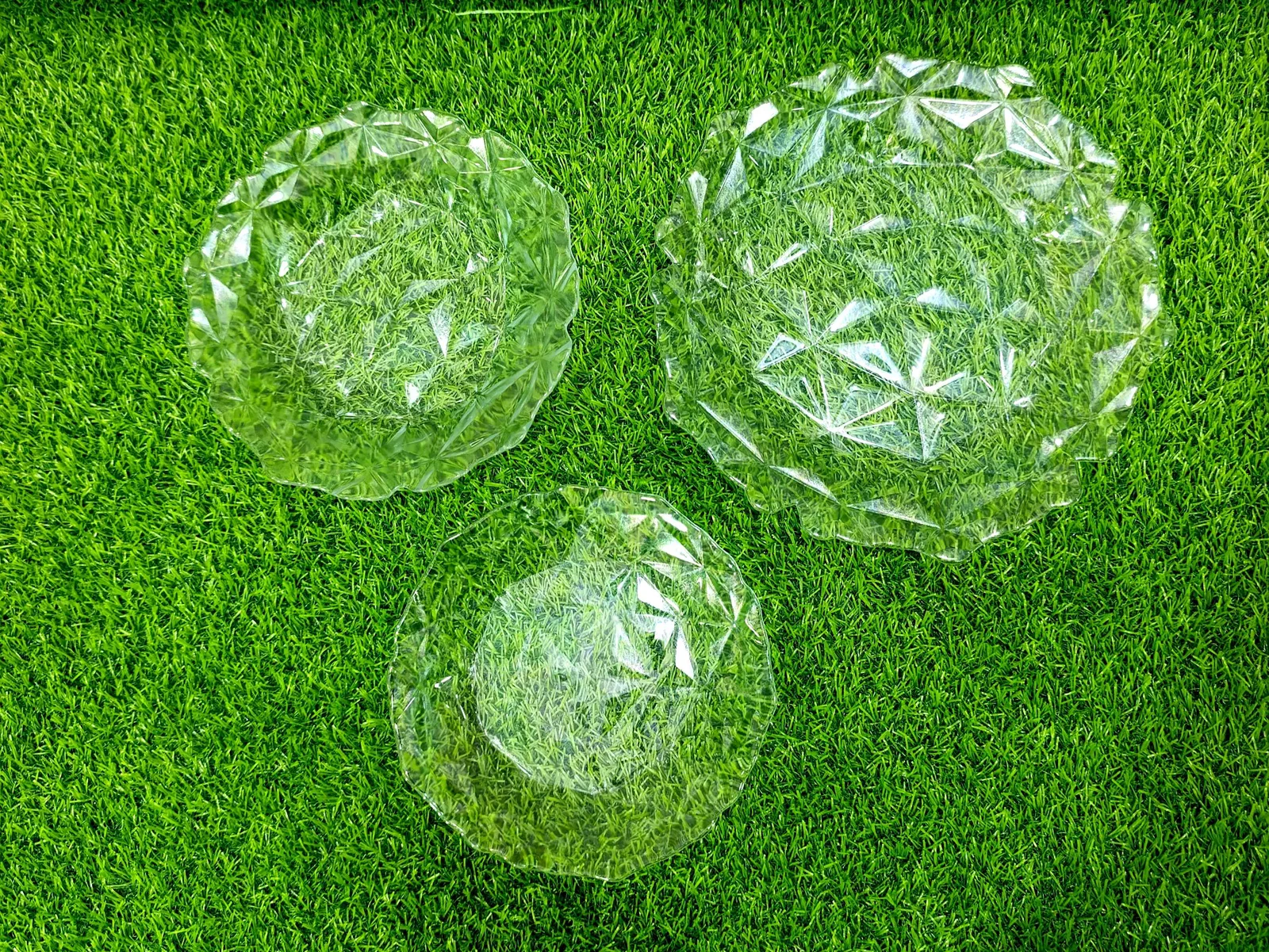 Tempered Glass Plate Set (Oven Use) (18-Pcs) Diamond photo 2