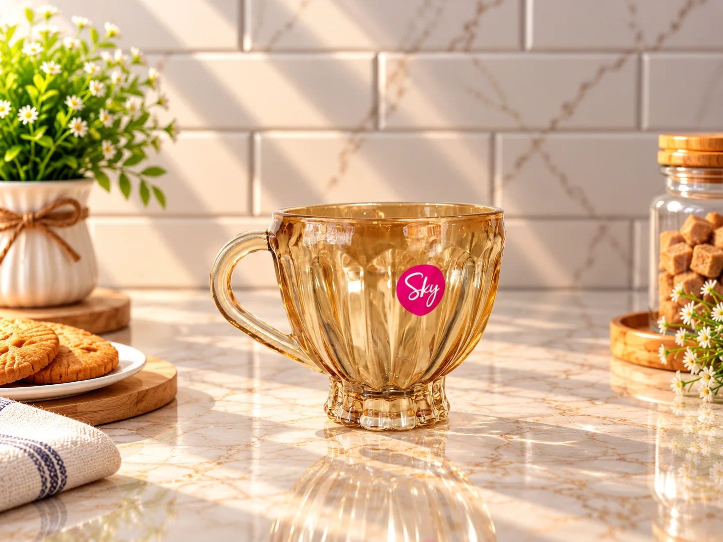 Canna Amber Tea Cups (6pcs) photo 1