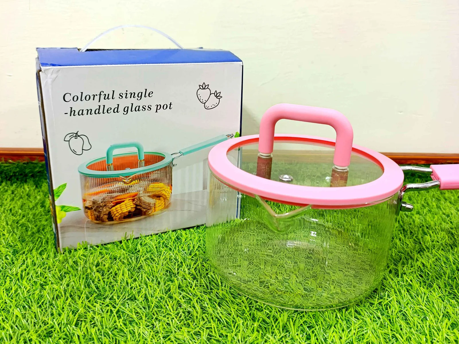 Imported glass cooking sauce pan photo 3