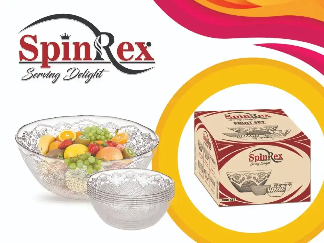 Bowl Set Tempered Glass (Oven Use) Orchid 7Pcs photo 1