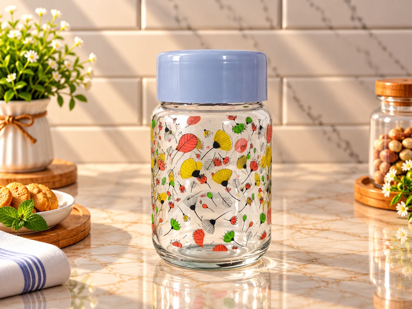 Printed Glass Jar (550ml) photo 4