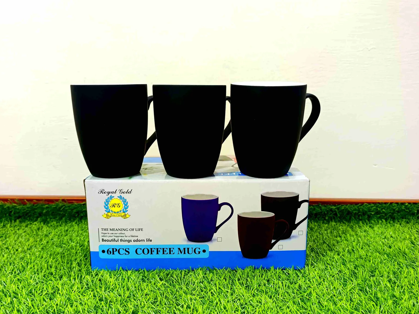 Matte Finish Bone China Mugs Diff-Colors (6pcs) photo 3