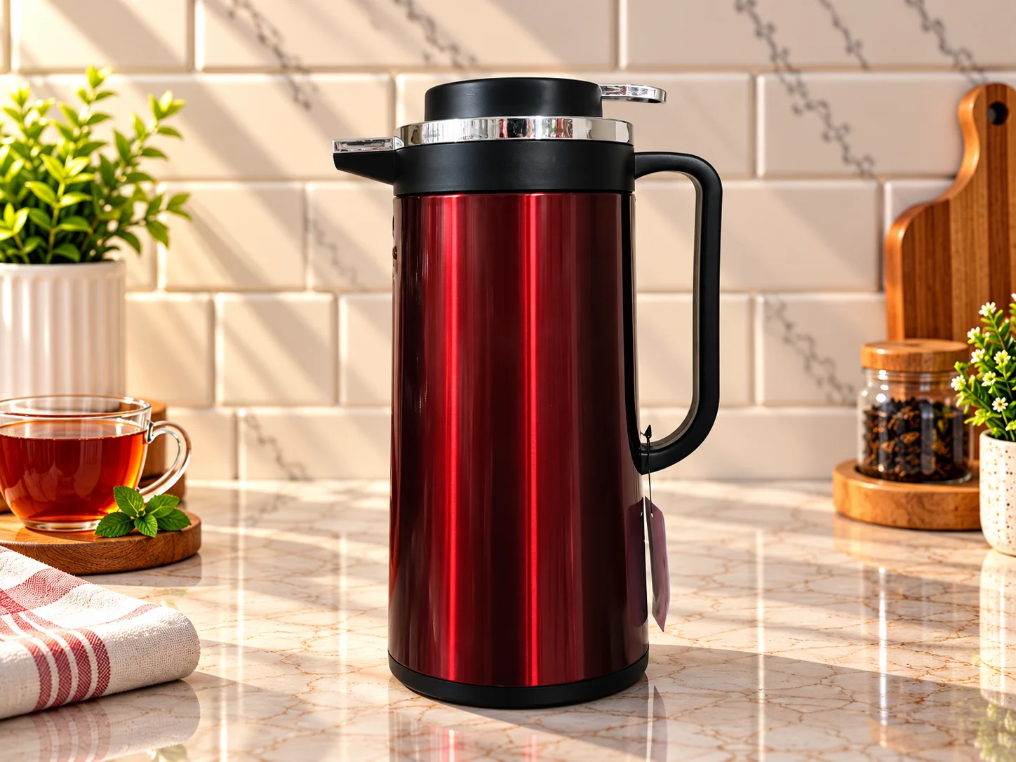 Tea Thermos (2 L Red) photo 1