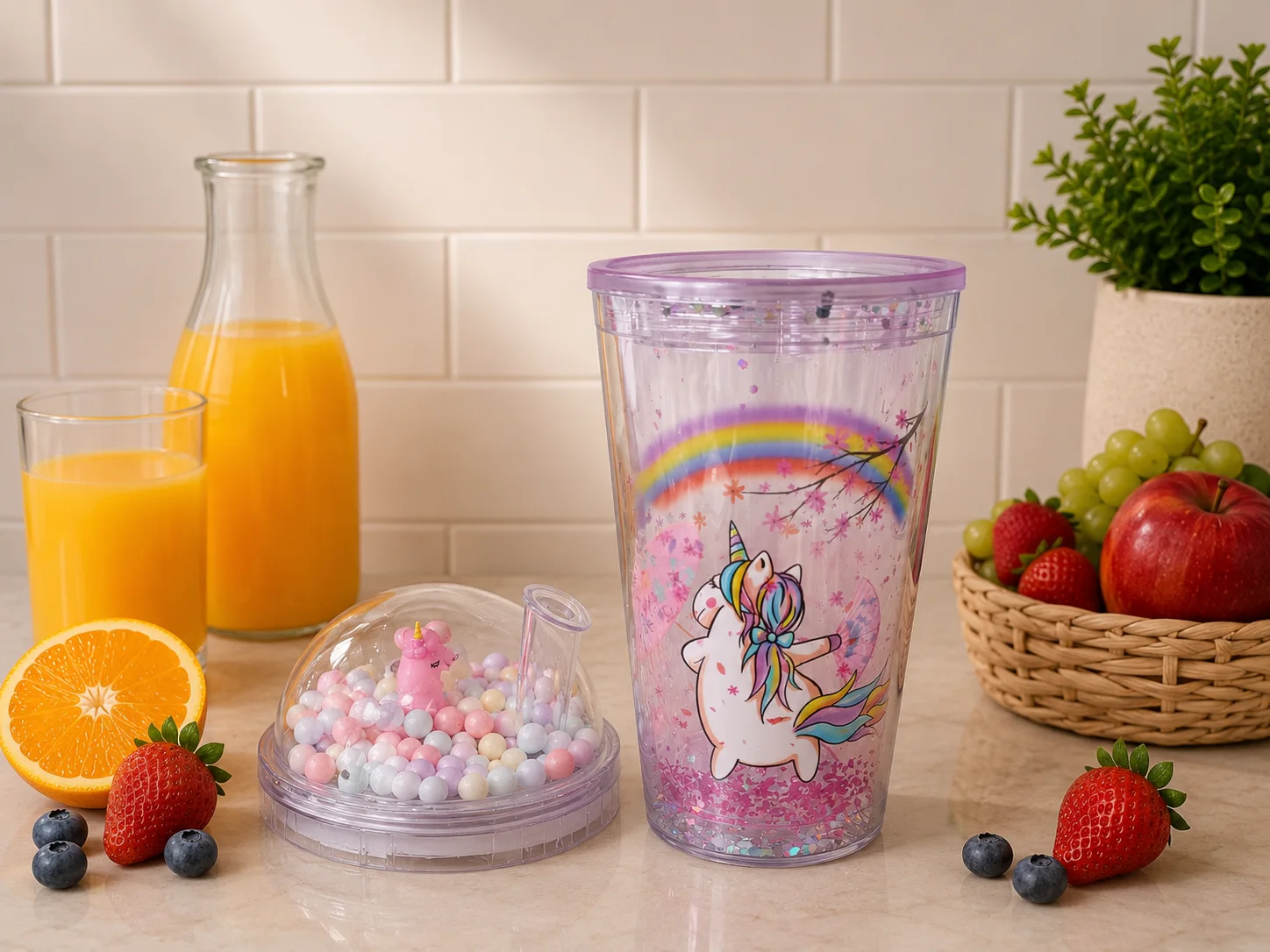 Unicorn Pink Sipper (Double Walled) photo 2
