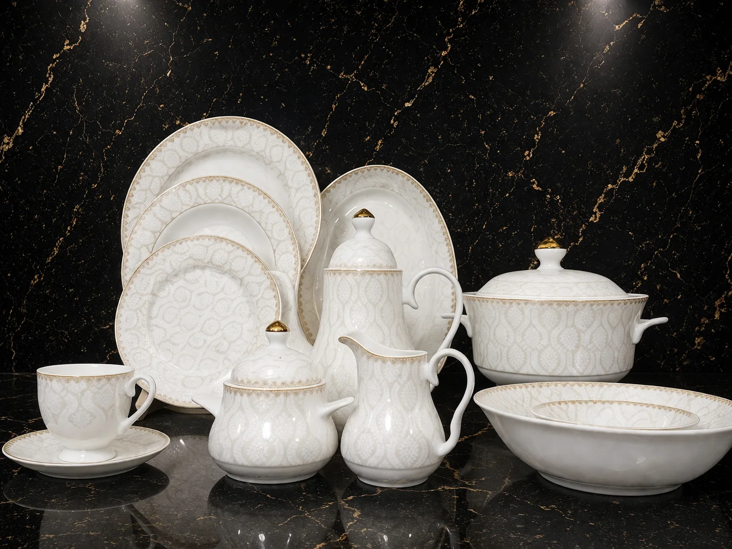 Dinner Set Bone China 61-pcs (Imported) photo 1