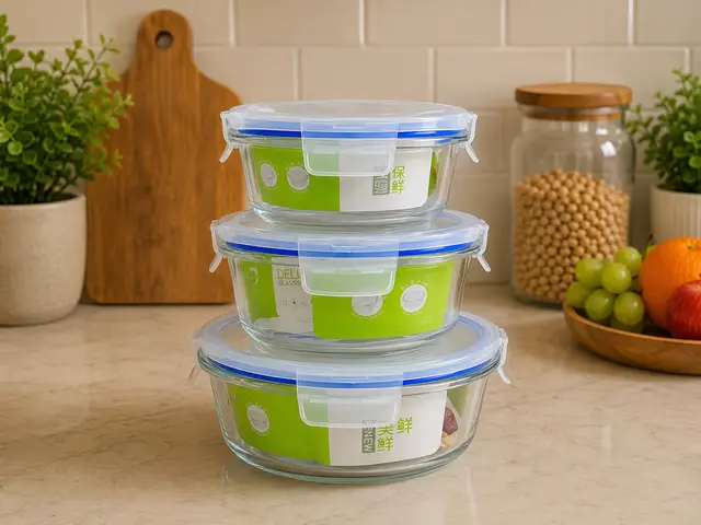 Airtight Glass Bowls Round (3+3) product photo