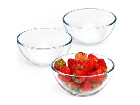 Bowl Clear Glass Plain Small (6-Pcs) photo 1