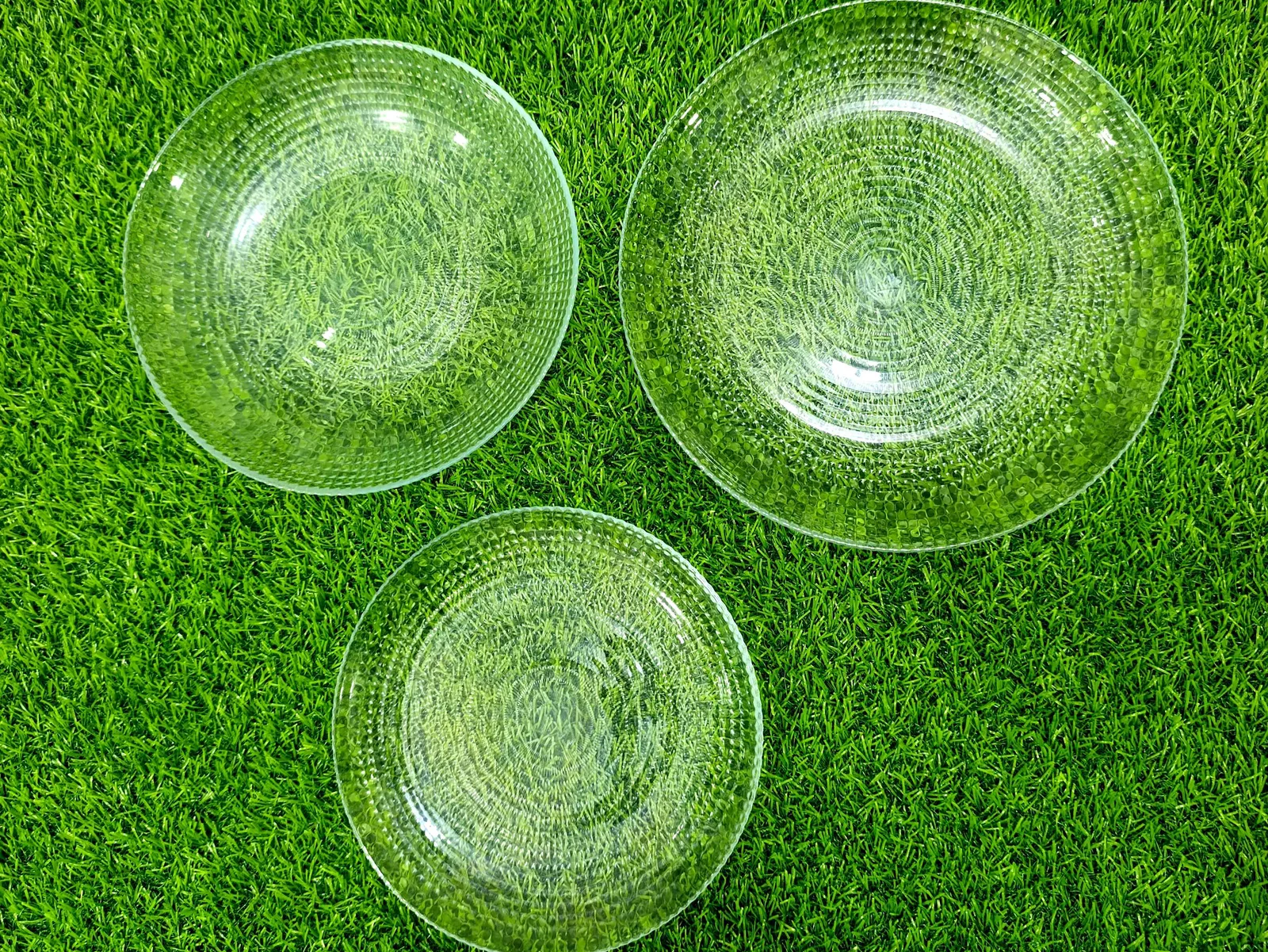 Tempered Glass Plate Set (Oven Use) (18-Pcs) Specks photo 2