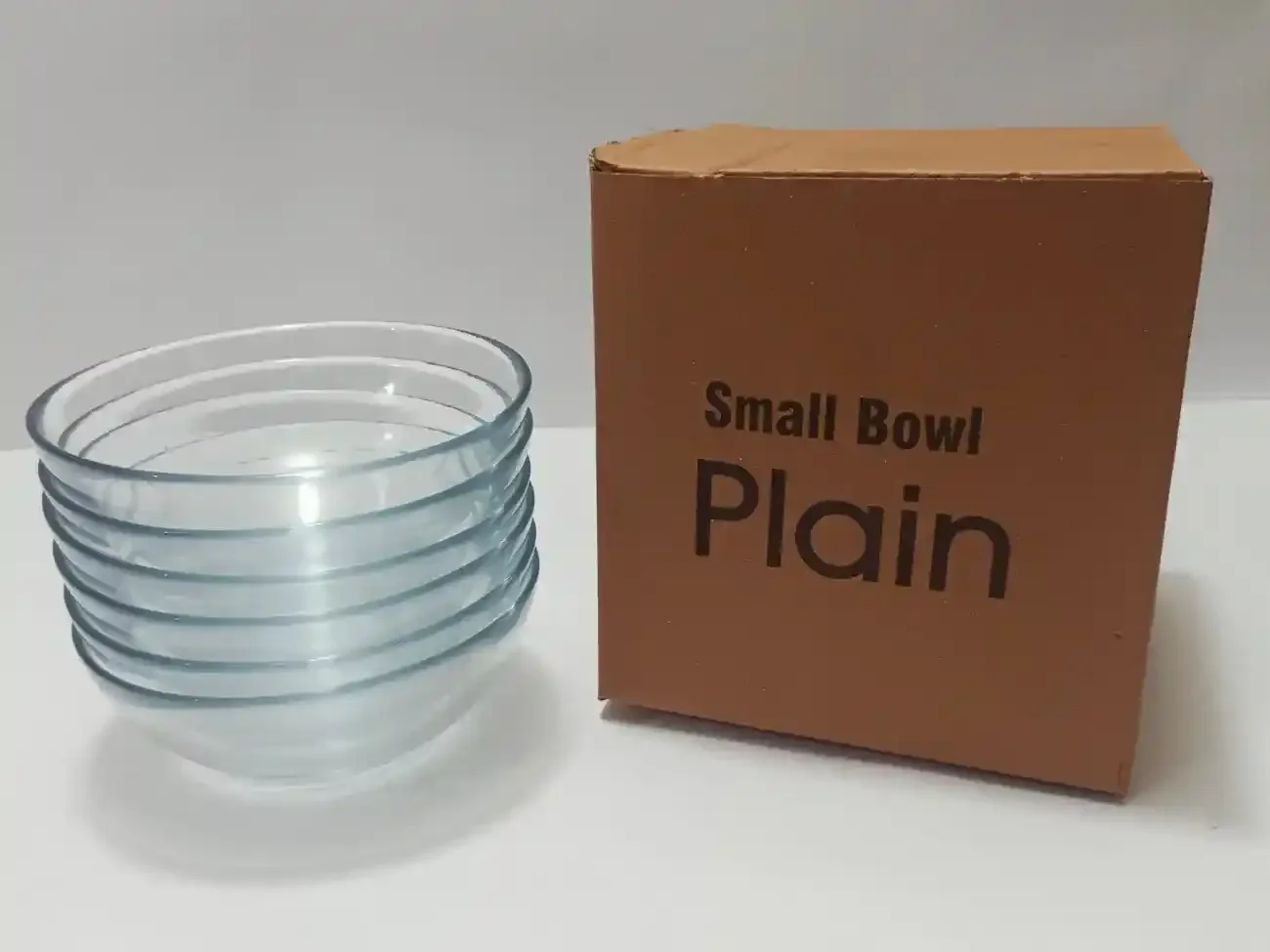 Bowl Clear Glass Plain Small (6-Pcs) photo 2