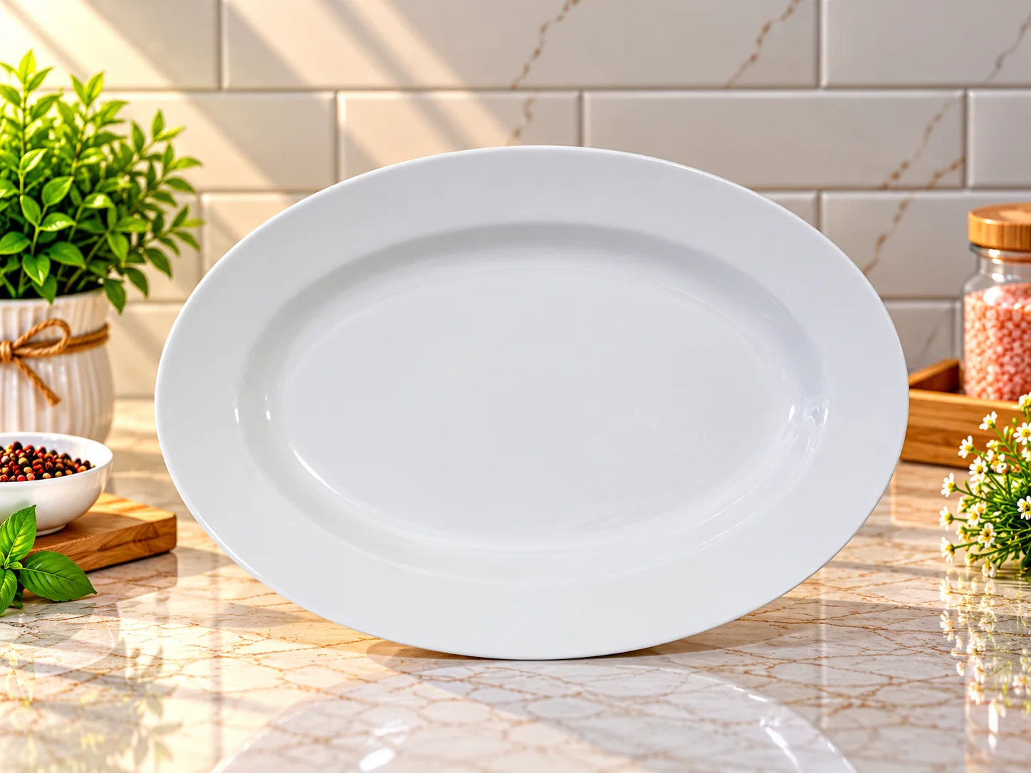 Porcelain Large Oval Dish photo 1