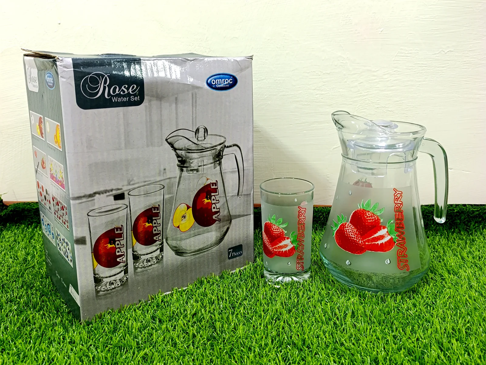 Water Set Strawberry printed (7pcs) photo 2