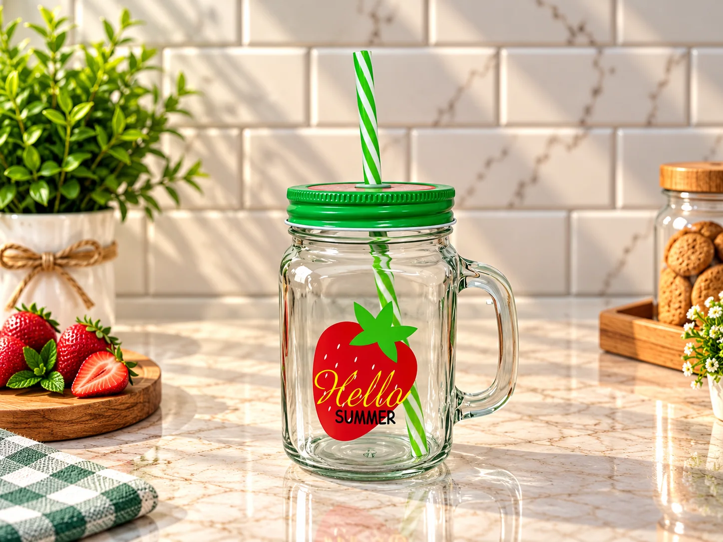 Glass Sipper Mug (Printed) photo 2