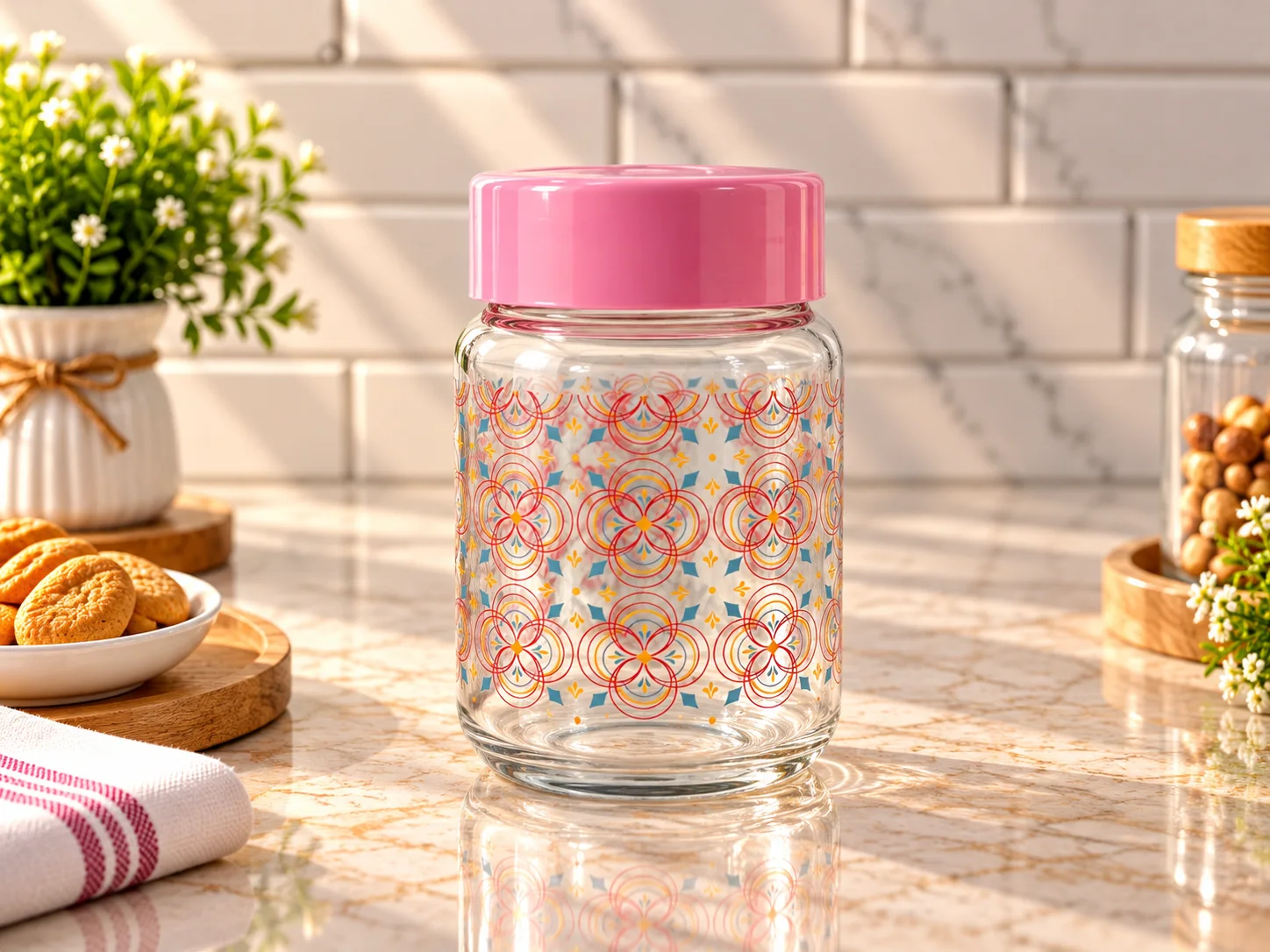 Printed Glass Jar (550ml) photo 2