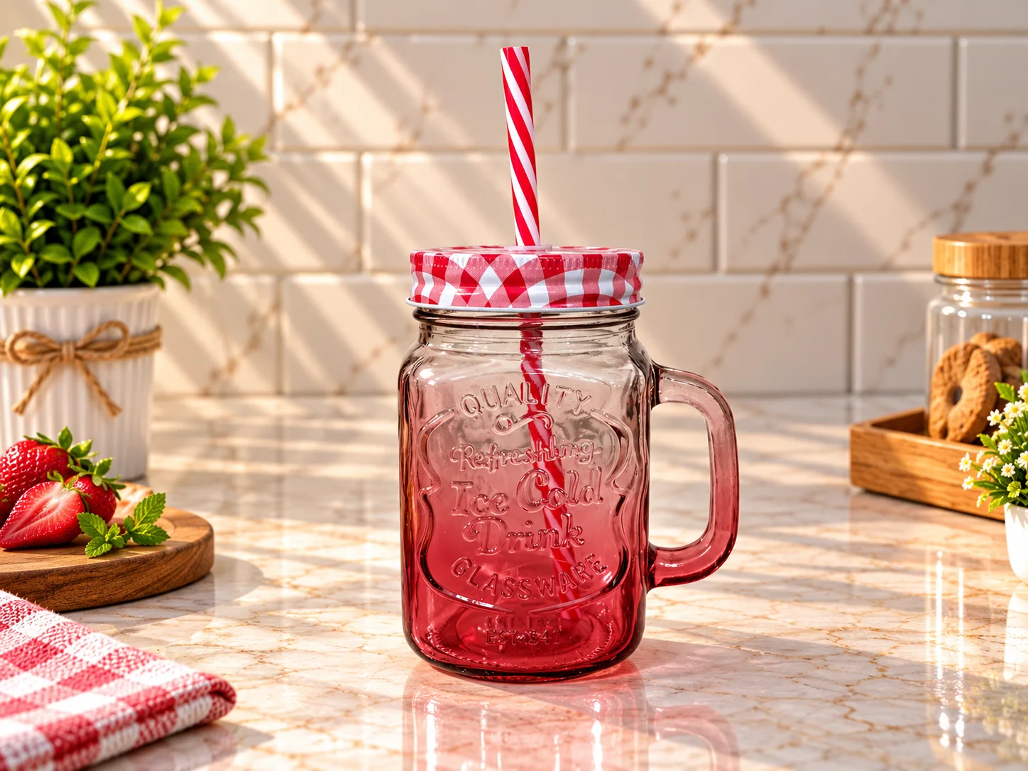 Glass Sipper Mug (Steel Cap) photo 1