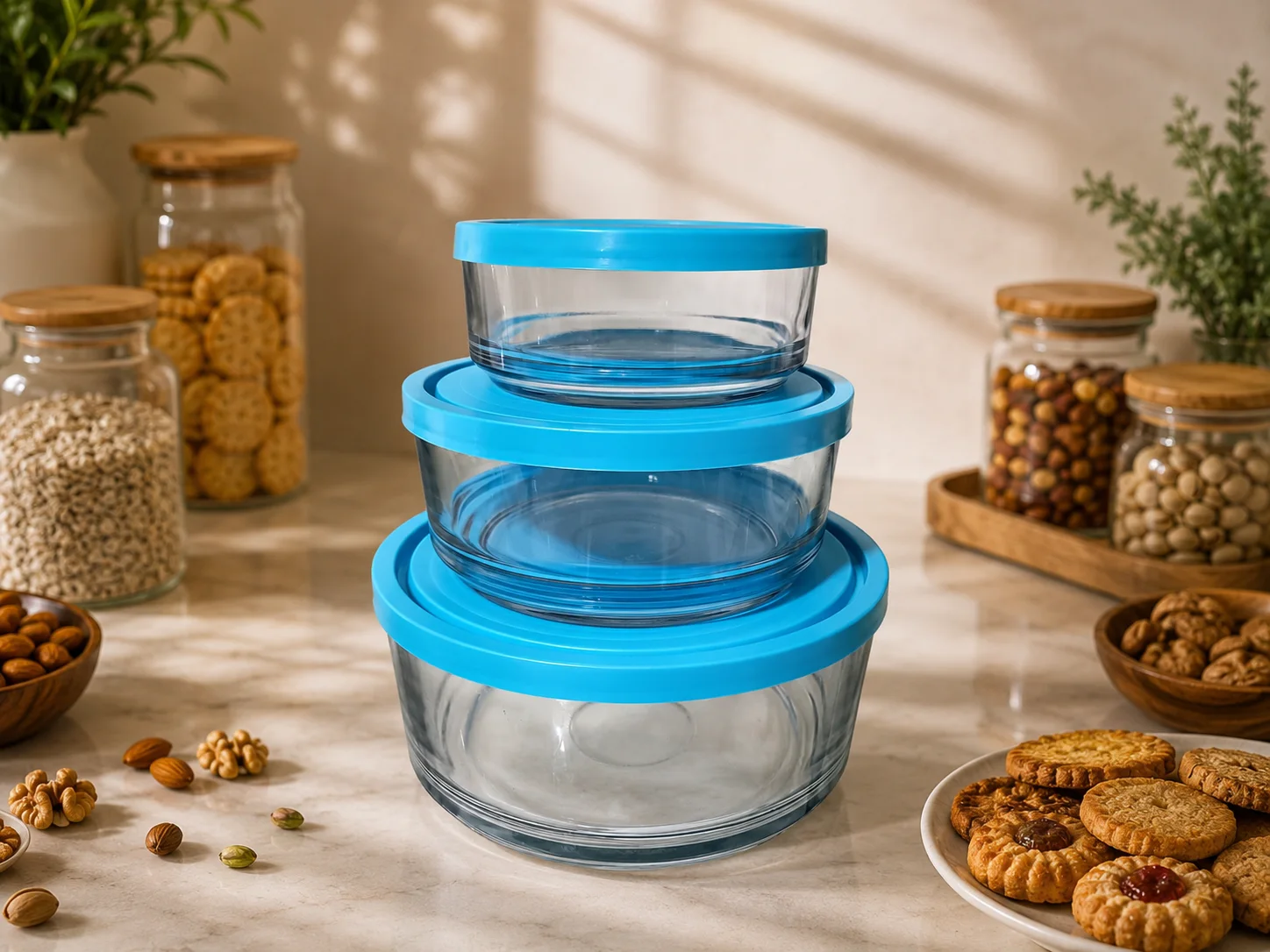Airtight Glass Bowls Imported (ROUND) photo 1