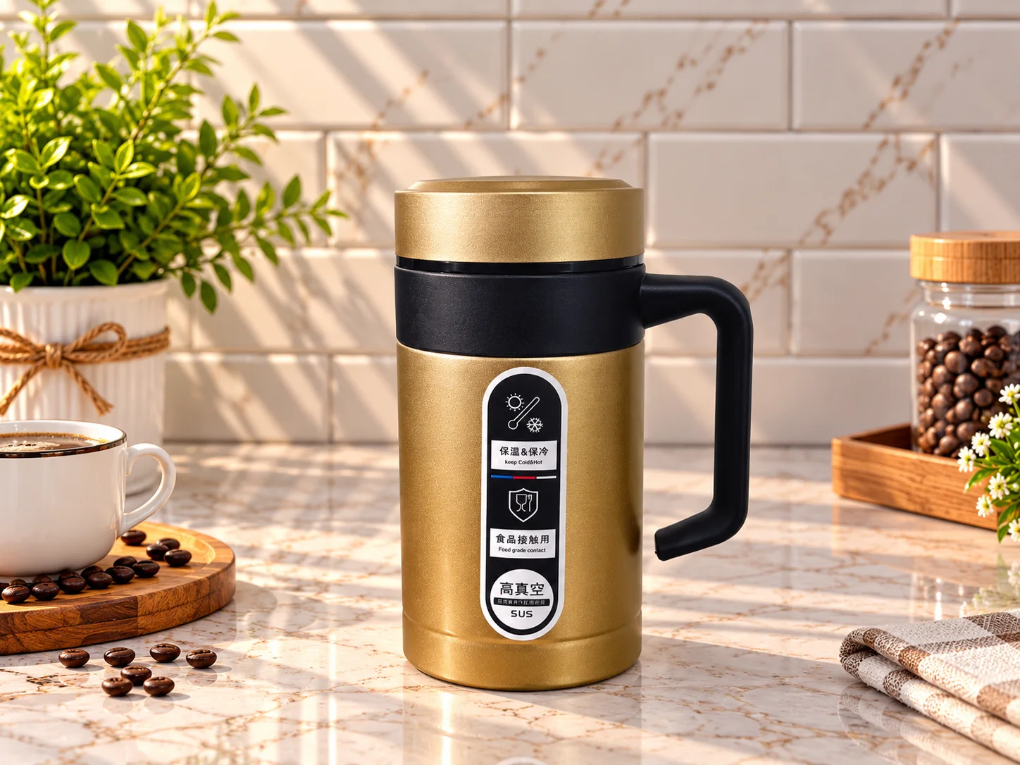 Coffee Mug Stainless Steel (500ml) photo 3