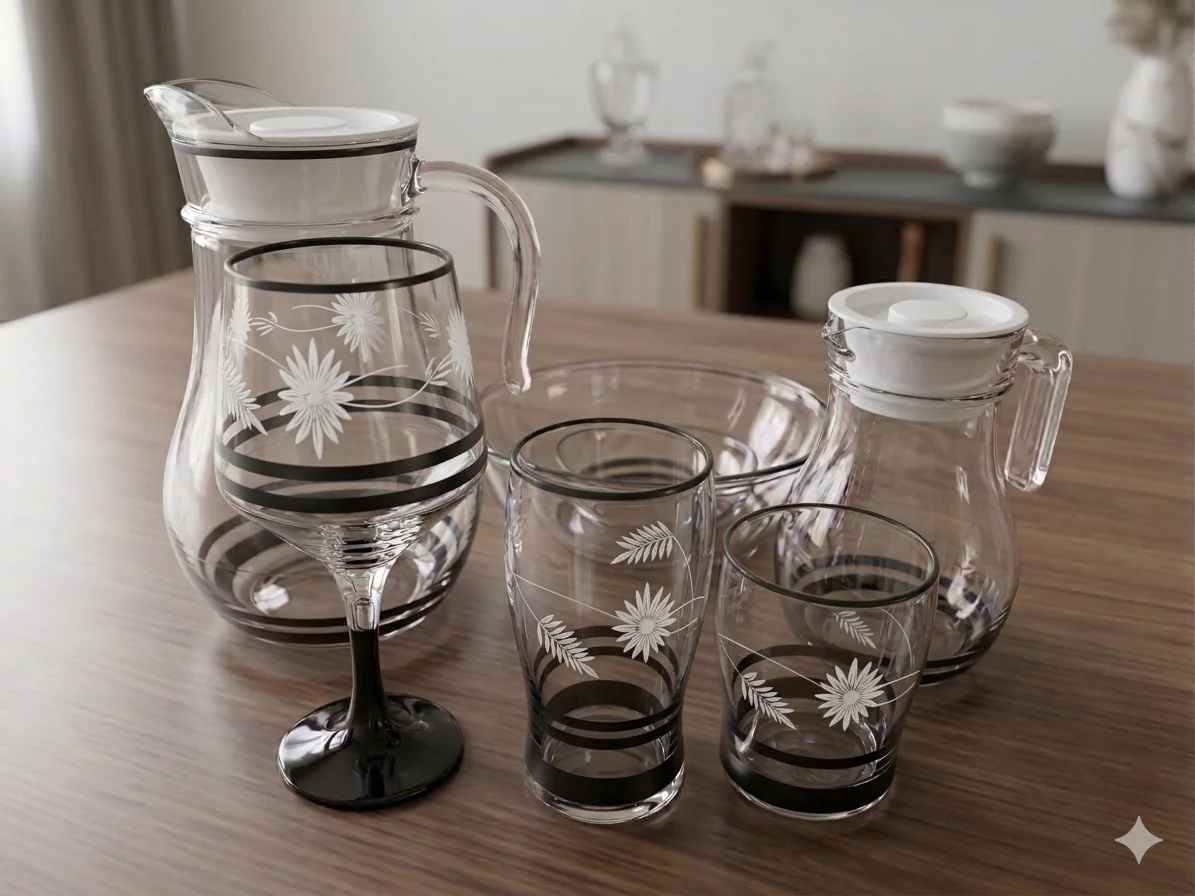 Cool Set Clear Glass (28 Pcs) Printed 9 photo 1