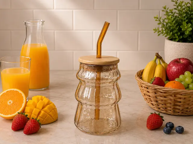 Glass Sipper (Wave golden) product photo