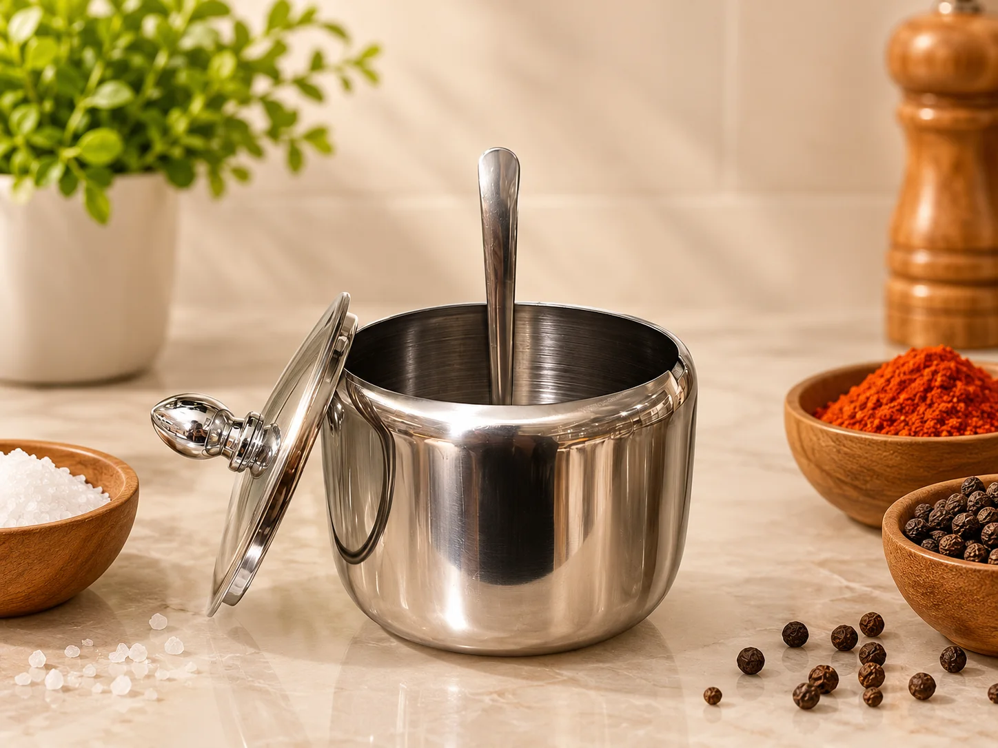 Sugar Pot (Stainless Steel) photo 3