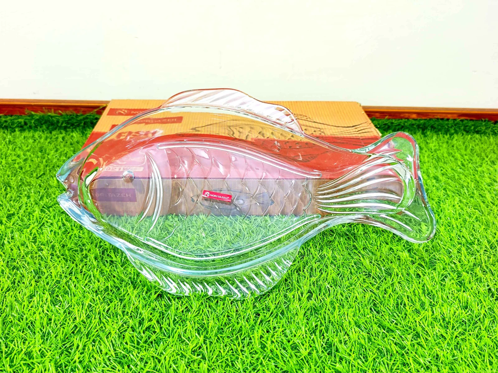 Glass Fish Serving Dish (L) imported photo 1